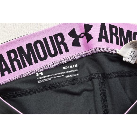 Under Armour Women's HeatGear Compression Legging Skinny Size Medium Black - Picture 7 of 8